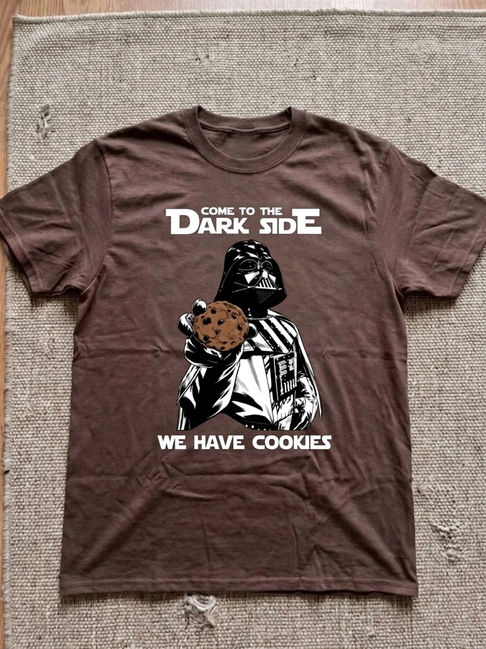 Dearth Vader Dark Side Cookies Shirt, Funny Star Wars Graphic Tee - Dark Chocola